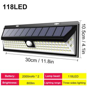 Solar Led Light Outdoor Solar Wall Light Outdoor Sensor Light Solar Led Lamp Outdoor Solar Panel Light With Motion Sensor Garden - 118 LED no remote -