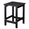 36*36*47cm Single Layer Square HDPE Side Table Black - as picture