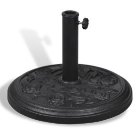 Resin Round Parasol Base - Black