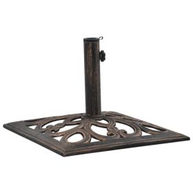 Umbrella Base Bronze 26.5 lbs 19.3" Cast Iron - Brown