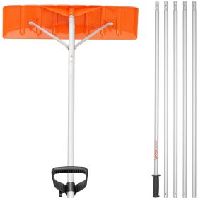 VEVOR Snow Roof Rake, 25" Plastic Blade Snow Removal Tool, 21ft Reach Aluminium Handle, Superior Roof Shovel with Anti-Slip Handle Grip, Easy to Setup