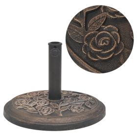 Parasol Base Resin Round Bronze 19.8 lbs - Brown
