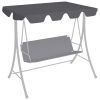 Replacement Canopy for Garden Swing Anthracite 74"/66.1"x43.3"/57.1" - Anthracite