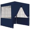 Professional Party Tent with Side Walls 8.2'x8.2' Blue 0.3 oz/ft¬≤ - Blue