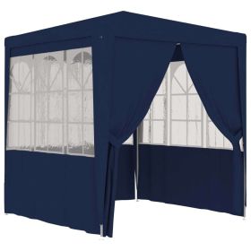 Professional Party Tent with Side Walls 8.2'x8.2' Blue 0.3 oz/ft¬≤ - Blue