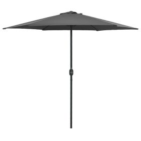 Outdoor Parasol with Aluminum Pole 106.3"x96.9" Anthracite - Anthracite
