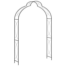 Garden Arch Black 59.1"x13.4"x94.5" Iron - Black