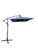 Rectangle 2x3M Outdoor Patio Umbrella Solar Powered LED Lighted Sun Shade Market Waterproof 8 Ribs Umbrella with Crank and Cross Base for Garden Deck