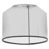 7.5FT Patio Umbrella Net, Universal Canopy Mesh Netting with Zipper Door, Weight & Draw String for Umbrella Table or Outdoor Seating, Black - as Pic