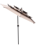 9Ft 3-Tiers Outdoor Patio Umbrella with Crank and tilt and Wind Vents for Garden Deck Backyard Pool Shade Outside Deck Swimming Pool - as Pic