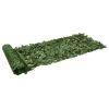 Balcony Privacy Screen with Dark Green Leaves 236.2"x29.5" - Green
