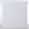 Privacy Fence Panels 6ft.H x 6ft.W WHITE Vinyl Full set of 2 Pcs - as Pic