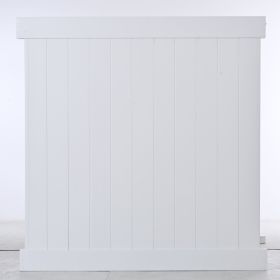 Privacy Fence Panels 6ft.H x 6ft.W WHITE Vinyl Full set of 2 Pcs - as Pic
