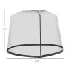 7.5FT Patio Umbrella Net, Universal Canopy Mesh Netting with Zipper Door, Weight & Draw String for Umbrella Table or Outdoor Seating, Black - as Pic