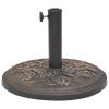 Parasol Base Resin Round Bronze 19.8 lbs - Brown
