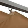 Pergola with Retractable Roof Taupe 9.8'x9.8' Steel 0.6 oz/ft¬≤ - Taupe
