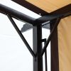 12 x 9 Ft Outdoor Pergola Patio Gazebo,Retractable Shade Canopy,Steel Frame Grape Gazebo,Sunshelter Pergola - As Picture