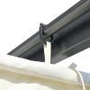 Pergola with Retractable Roof Cream White 9.8'x9.8' Steel - Cream