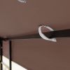 10 x 10 Ft Double Tiered Gazebo Replacement Top Cover - brown