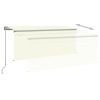 Manual Retractable Awning with Blind&LED 9.8'x8.2' Cream - Cream