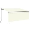 Manual Retractable Awning with Blind&LED 9.8'x8.2' Cream - Cream