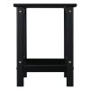 36*36*47cm Single Layer Square HDPE Side Table Black - as picture