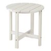 46*46*46cm Single Layer Round HDPE Side Table White - as picture