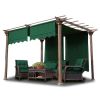 2pcs 15.5x4Ft Pergola Canopy Replacement Cover Green - LA01
