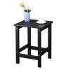 36*36*47cm Single Layer Square HDPE Side Table Black - as picture