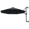 Wall-Mounted Parasol with Metal Pole 118.1" Anthracite - Anthracite