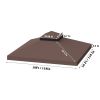 10 x 10 Ft Double Tiered Gazebo Replacement Top Cover - brown