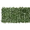 Balcony Privacy Screen with Dark Green Leaves 236.2"x29.5" - Green