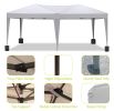 10 x 20 ft Heavy Duty Awning Canopy Pop Up Gazebo Marquee Party Wedding Event Tent with 6 Removable Sidewalls & Carry Bag - White