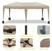 10 x 20 ft Heavy Duty Awning Canopy Pop Up Gazebo Marquee Party Wedding Event Tent with 6 Removable Sidewalls & Carry Bag - Beige