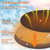 6.49in Bird Bath Deicer Outdoor Winter Water Heater Thermostatically Controlled Ice Melting Mat IPX8 Waterproof Birdbath Heater for Patio Yard - bird
