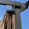 13 x 10 Ft Outdoor Patio Retractable Pergola; Beige - as picture