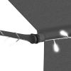 Manual Retractable Awning with LED 98.4" Anthracite - Grey