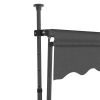 Manual Retractable Awning with LED 98.4" Anthracite - Grey
