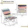 56*60*63cm 100kg Oxford Cloth White Iron Frame Beach Chair Color small size - as picture