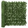 Balcony Privacy Screen with Dark Green Leaves 236.2"x29.5" - Green