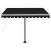 Freestanding Manual Retractable Awning 118.1"x98.4" Anthracite - Anthracite