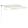 Freestanding Manual Retractable Awning 118.1"x98.4" Cream - Cream
