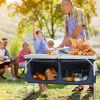 4 Ft Folding Camping Table with Storage - as picture