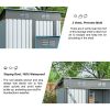 5 X 3 Ft Outdoor Storage Shed, Galvanized Metal Garden Shed With Lockable Doors, Tool Storage Shed For Patio Lawn Backyard Trash Cans - as Pic