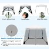 10 x 10 Feet Pop Up Canopy with Mesh Sidewalls and Roller Bag - White