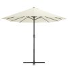 Outdoor Parasol with Aluminum Pole 181.1"x106.3" Sand - Beige