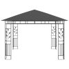 Gazebo with Mosquito Net 9.8'x9.8'x9' Anthracite 0.6 oz/ft¬≤ - Grey
