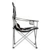 Medium Camping Chair Fishing Chair Folding Chair Black Gray - as picture