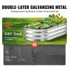 VEVOR Galvanized Raised Garden Bed Planter Box 48.2x24.6x11" Flower Vegetable - Default