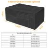 210D Waterproof Outdoor Furniture Cover Windproof Dustproof Patio Furniture Protector Oxford Cloth Garden M Size - M